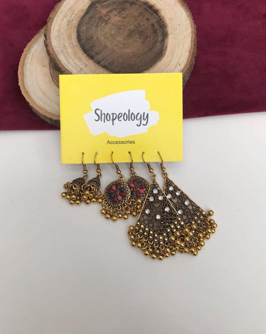 Antique earrings pack of 3 - Shopeology