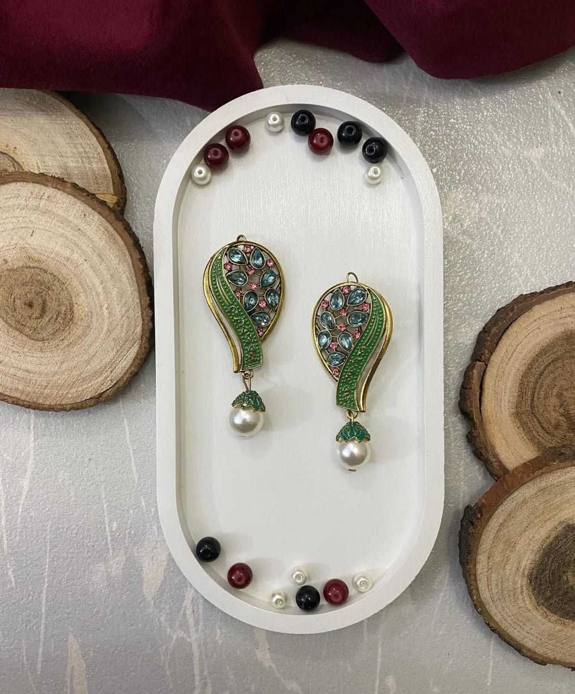 Squired Ethnic Earring