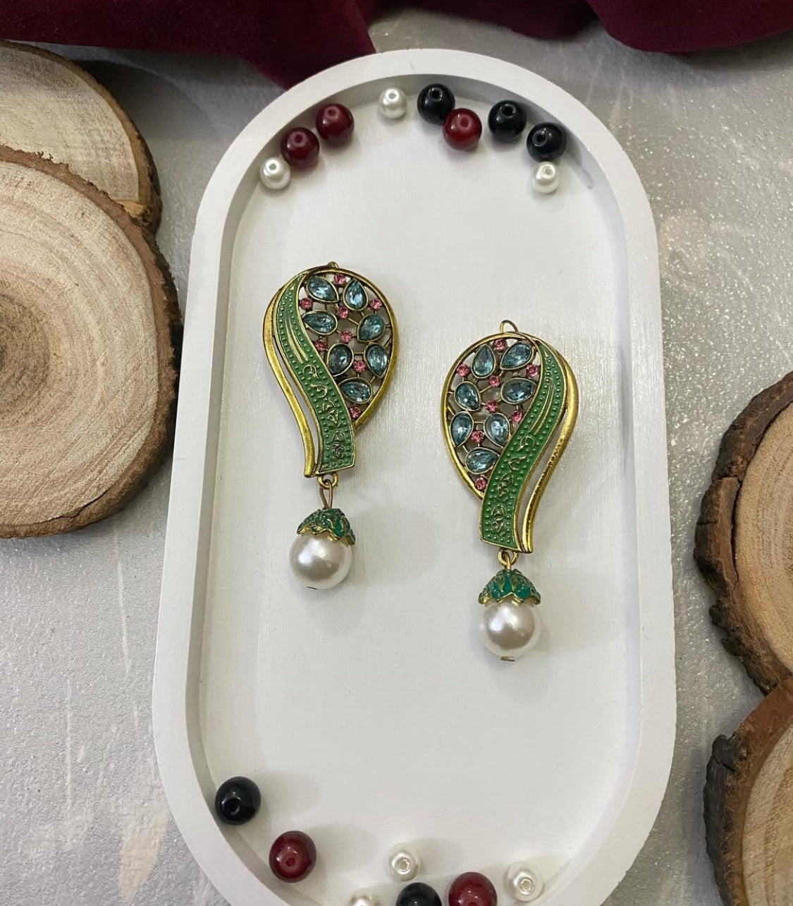Squired Ethnic Earring