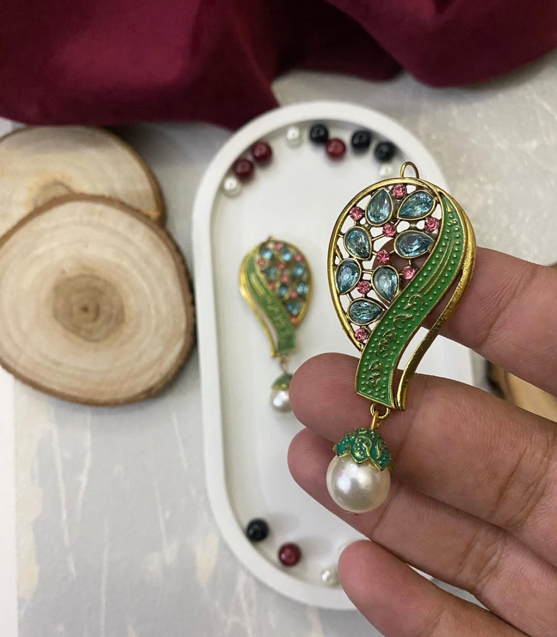 Squired Ethnic Earring