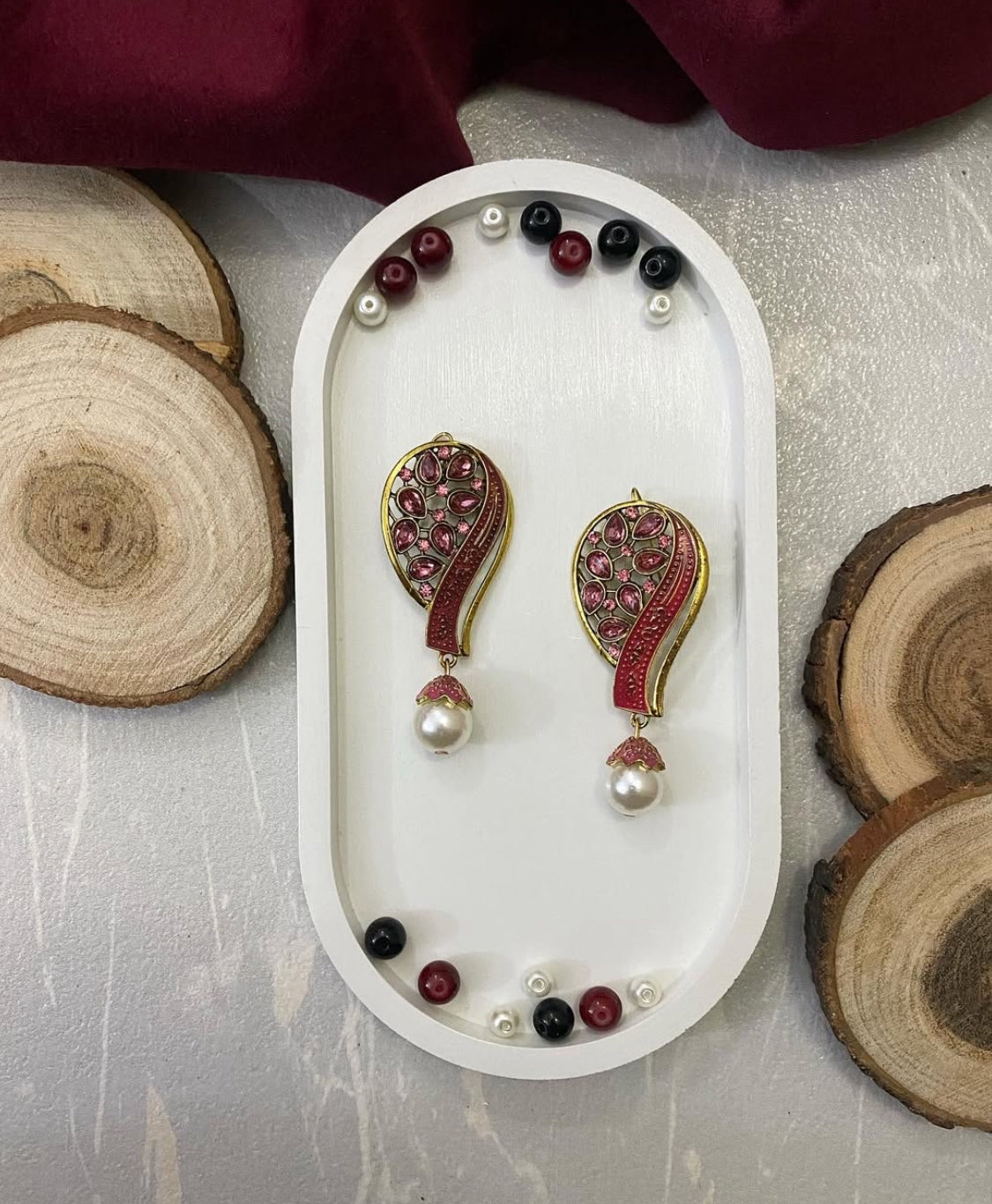 Squired Ethnic Earring