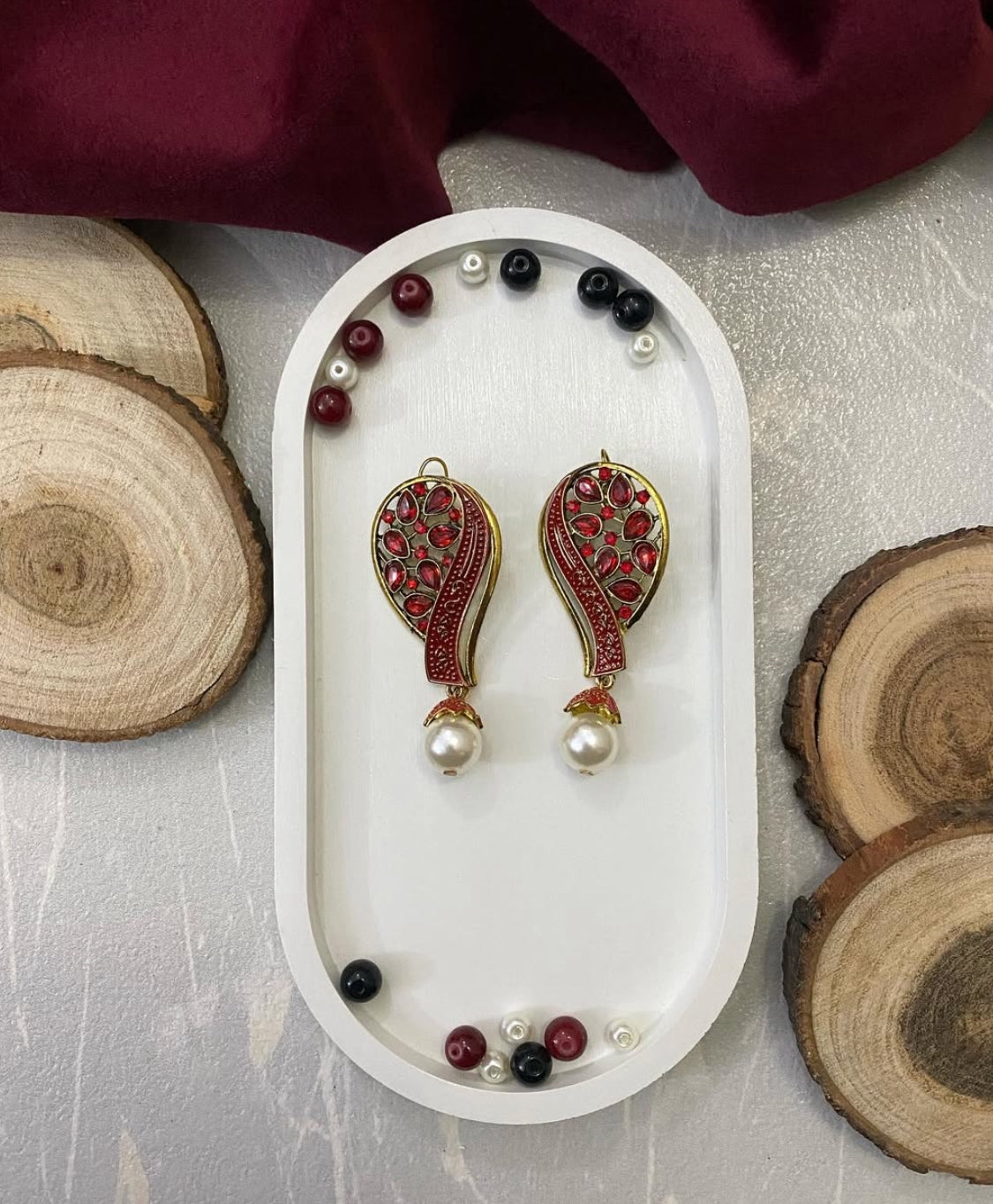 Squired Ethnic Earring