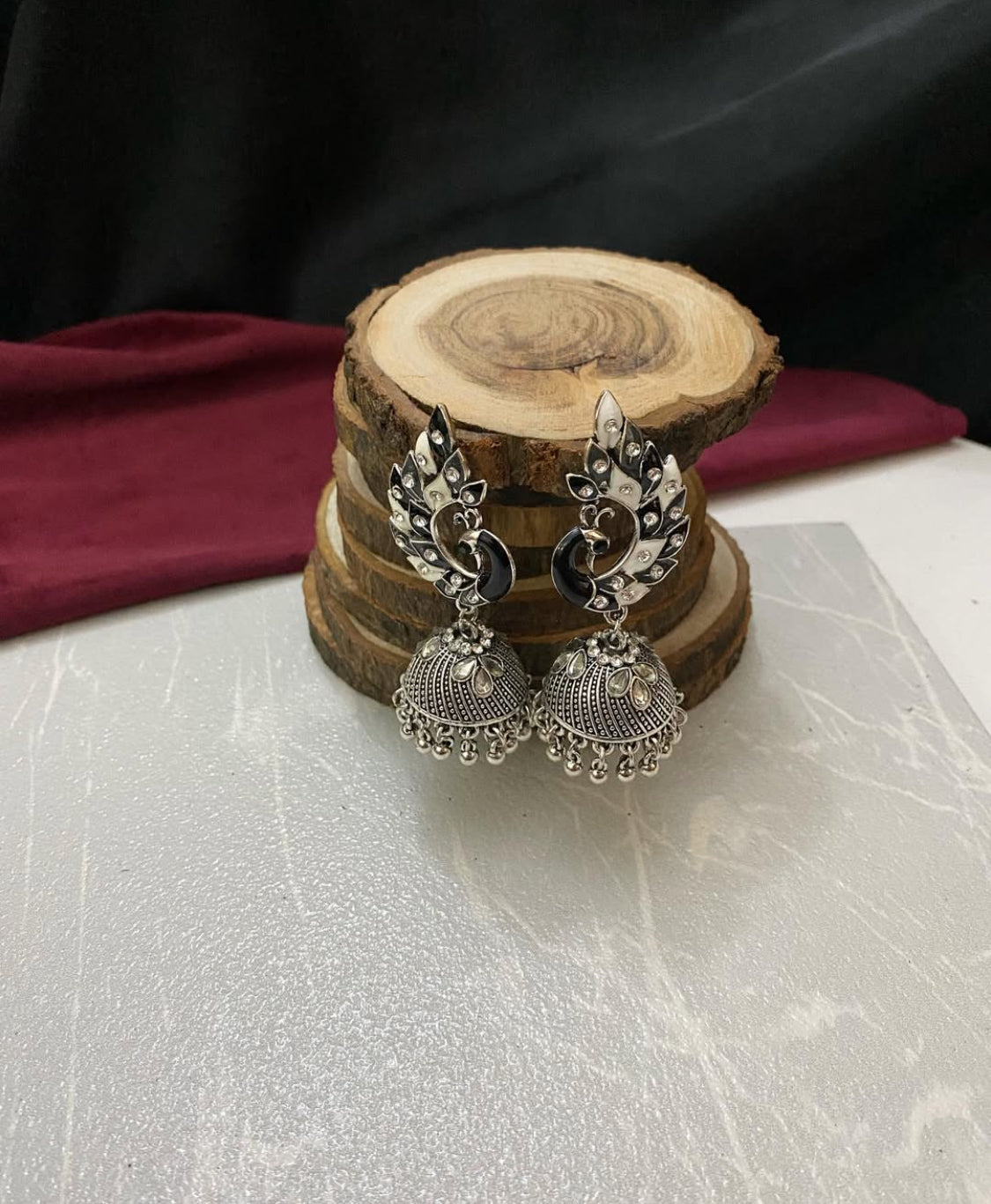 Peacock Jhumka Earring