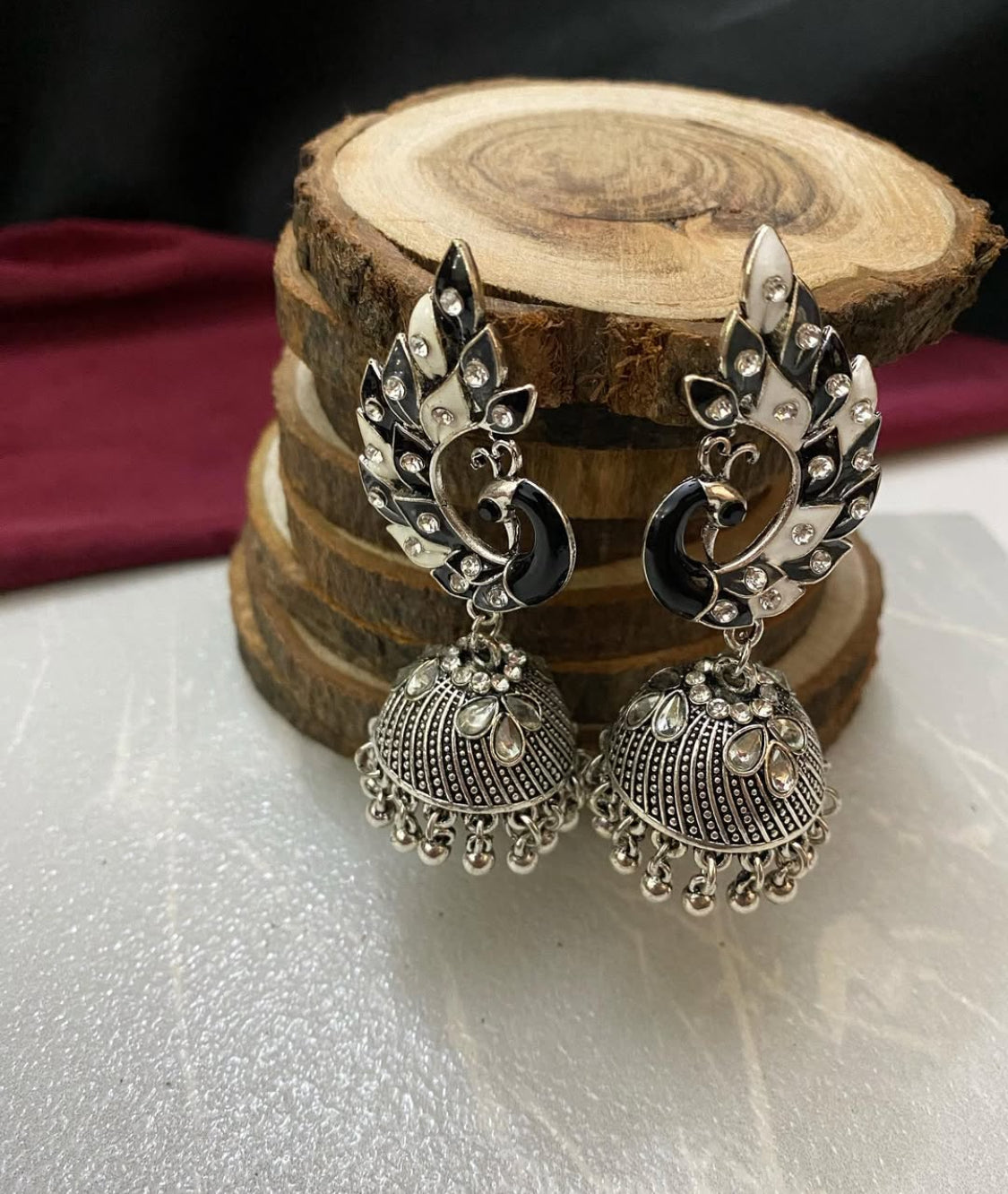 Peacock Jhumka Earring