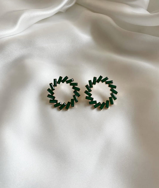 Crystal Coral Hoops