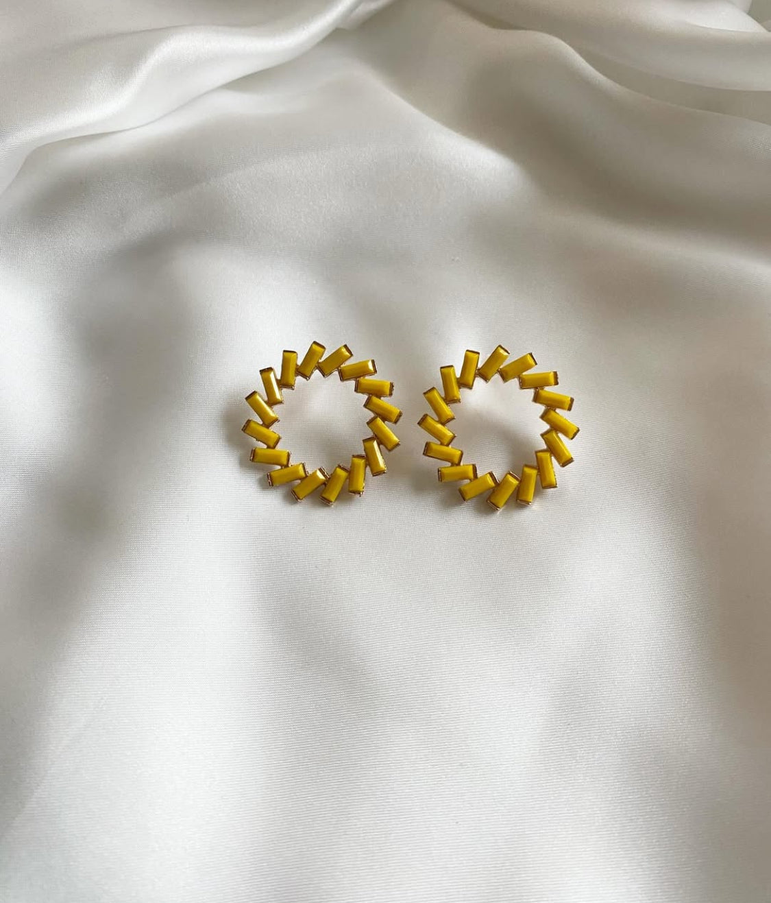 Crystal Coral Hoops