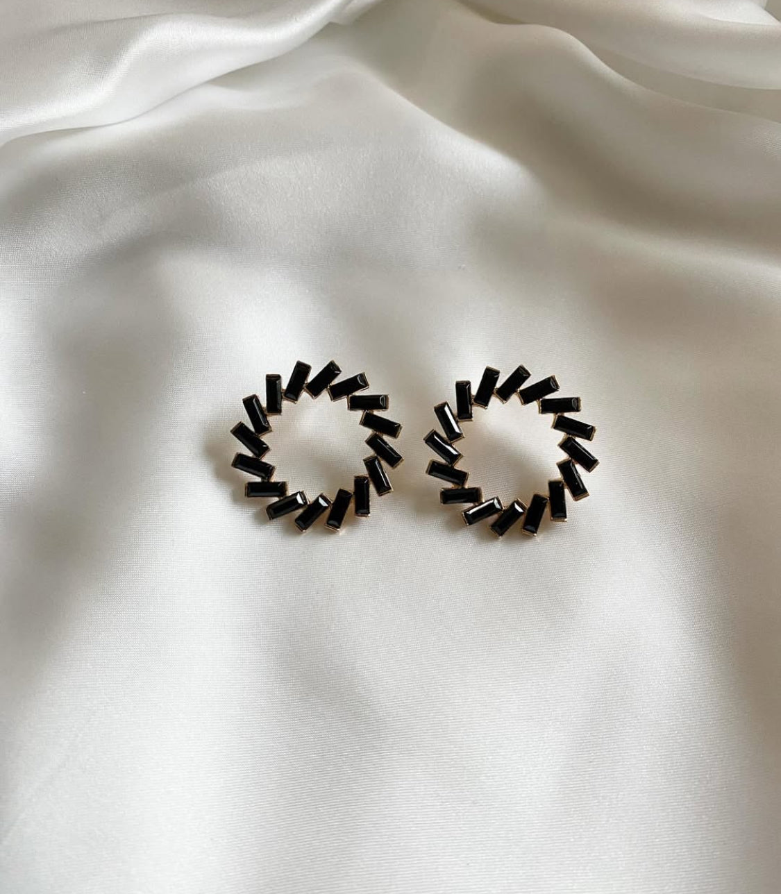 Crystal Coral Hoops