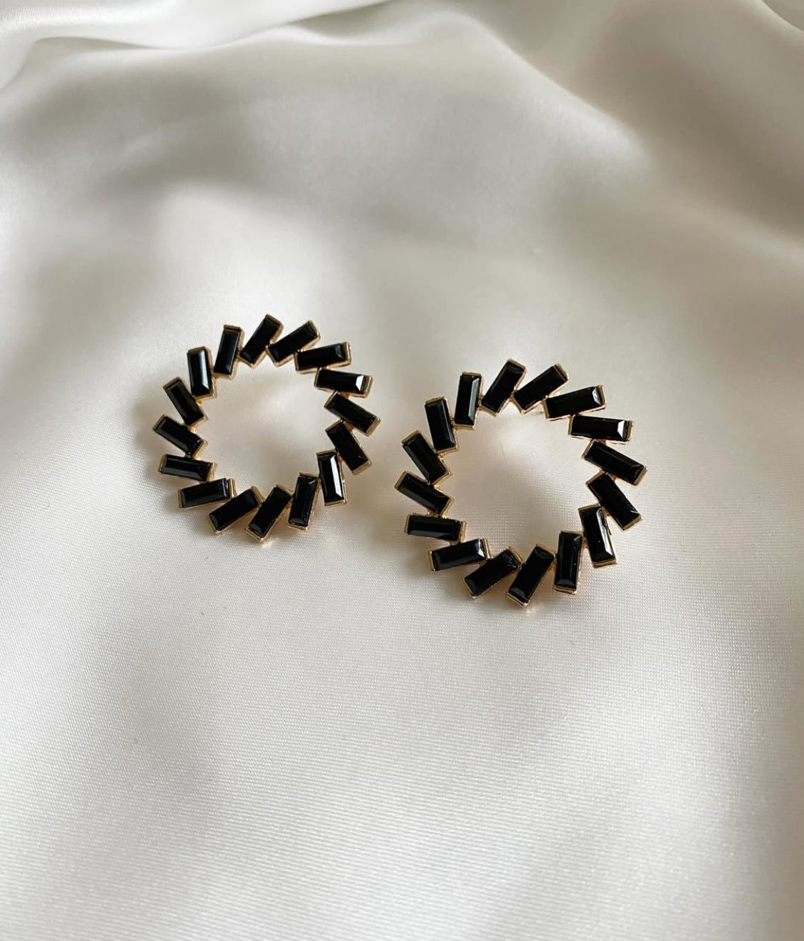 Crystal Coral Hoops