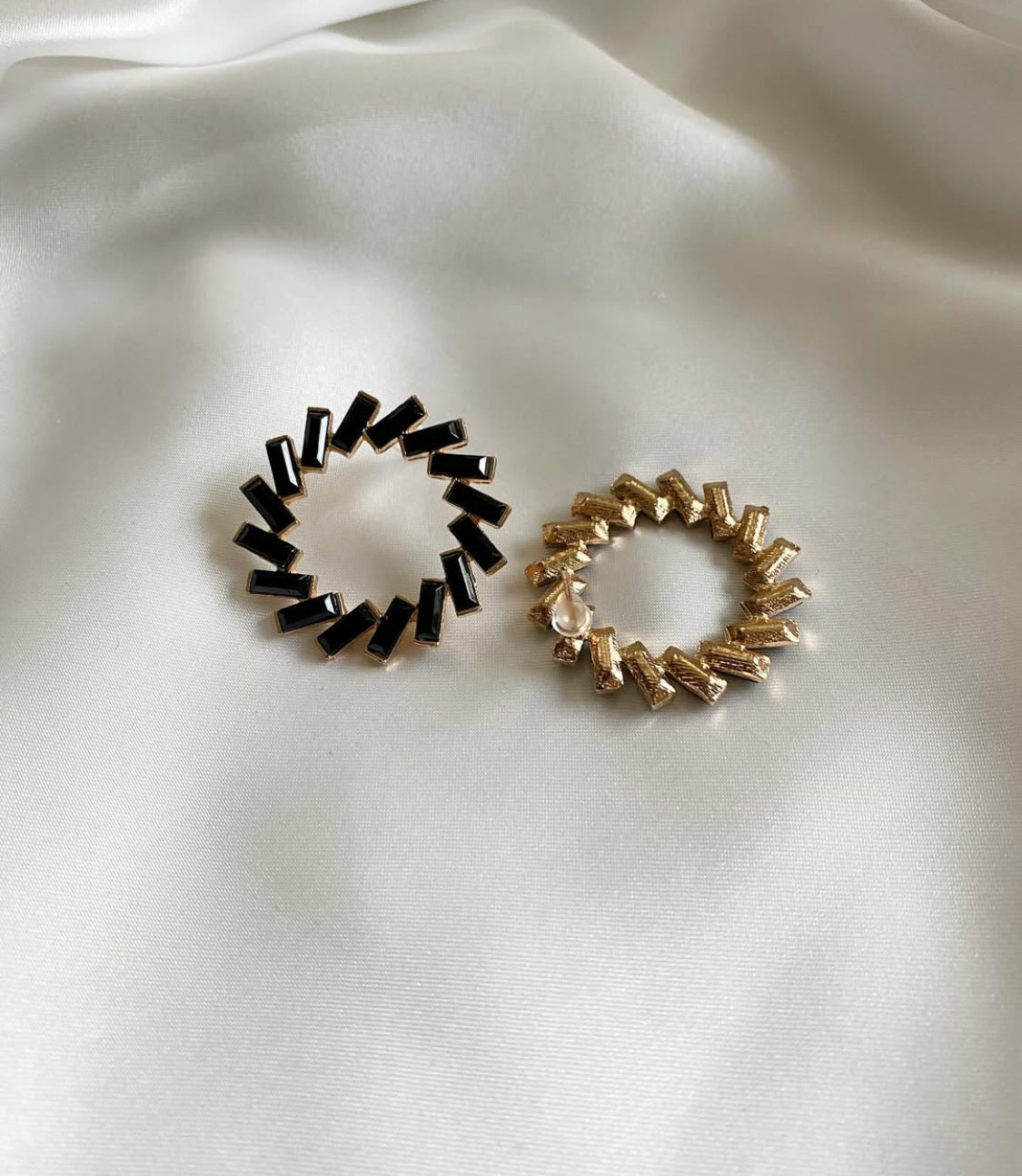 Crystal Coral Hoops
